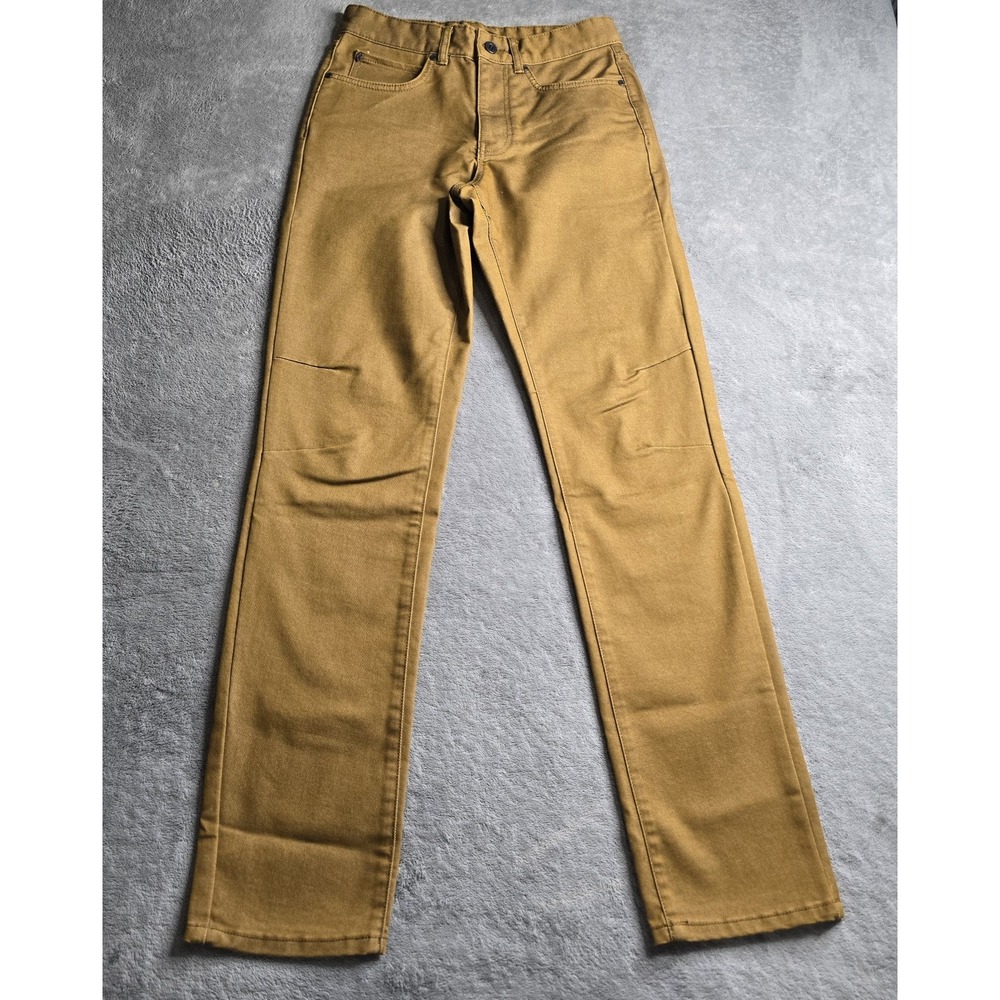 Black Diamond Zone Denim Pants Mens 28x34 (29x33) Mustard Brown Hiking Climbing
